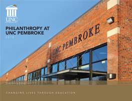 Philanthropy at Unc Pembroke 2015