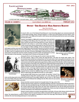 Owney - the Railway Mail Service Mascot