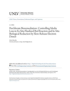 Perchlorate Bioremediation: Controlling Media Loss in Ex-Situ
