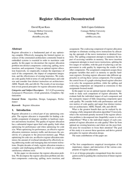 Register Allocation Deconstructed