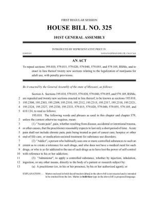 House Bill No. 325