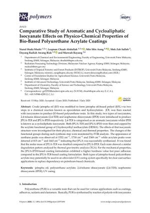 Comparative Study of Aromatic and Cycloaliphatic Isocyanate Effects On