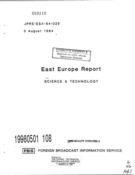 JPRS-ESA-84-029 East Europe Report