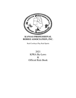 2021 KPRA By-Laws & Official Rule Book