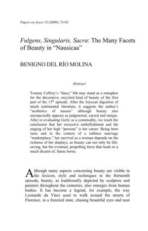 Fulgens, Singularis, Sacra: the Many Facets of Beauty in “Nausicaa”
