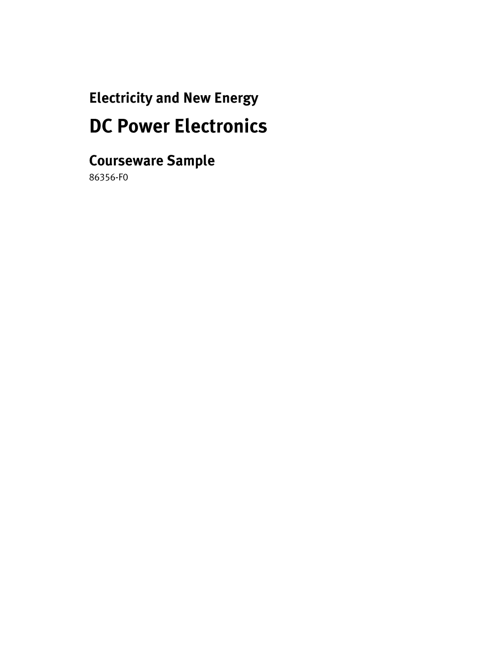 DC Power Electronics