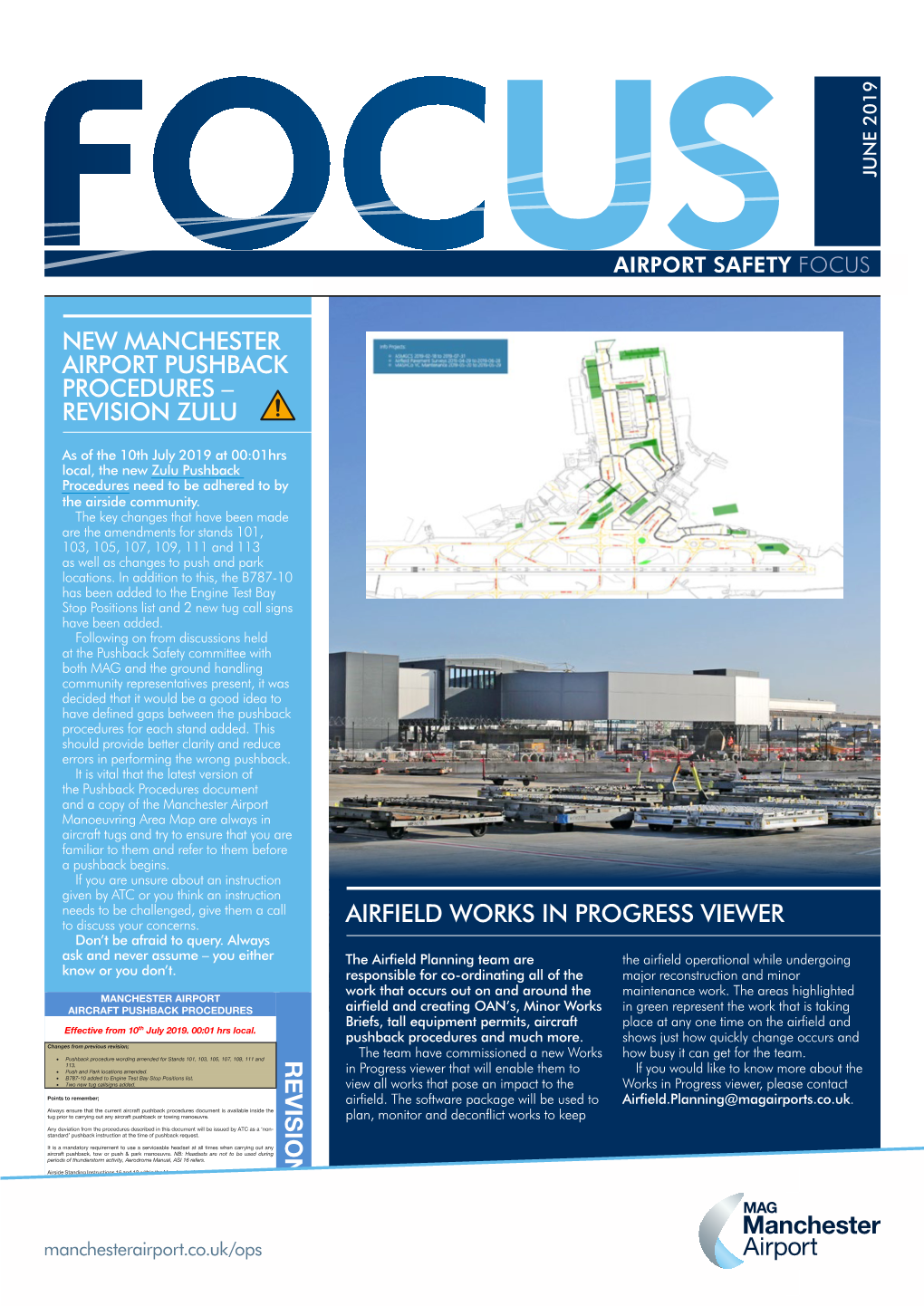 New Manchester Airport Pushback Procedures – Revision Zulu