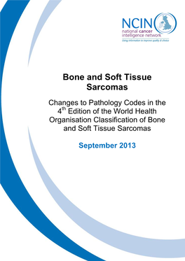 Bone and Soft Tissue Sarcomas