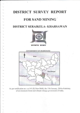 District Survey Report for Sand Mining