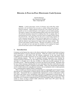 Bitcoin White Paper