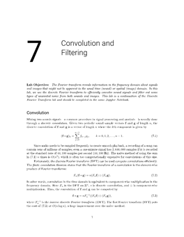 Convolution and Filtering