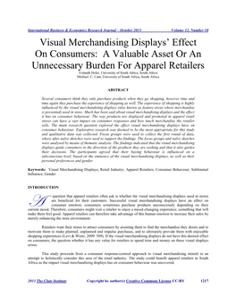 Visual Merchandising Displays' Effect on Consumers