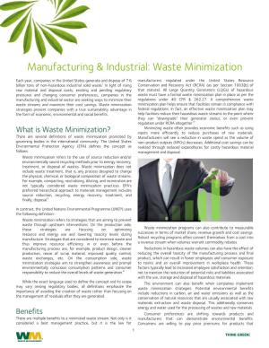 Manufacturing & Industrial: Waste Minimization