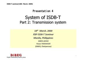 "System of ISDB-T" – Transmission System