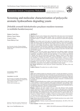 Screening and Molecular Characterization of Polycyclic Aromatic Hydrocarbons Degrading Yeasts