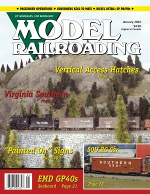 2002 Model Railroading ▼ 5 Serving Ohio Bound and the Nation Acy Road of Service Acy V Es 845