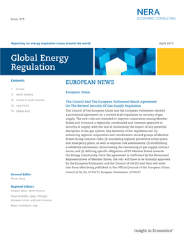 Global Energy Regulation