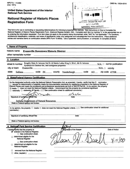 National Register of Historic Places Registration Form FEB~