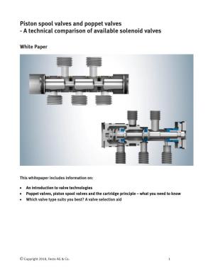 Piston Spool Valves and Poppet Valves - a Technical Comparison of Available Solenoid Valves