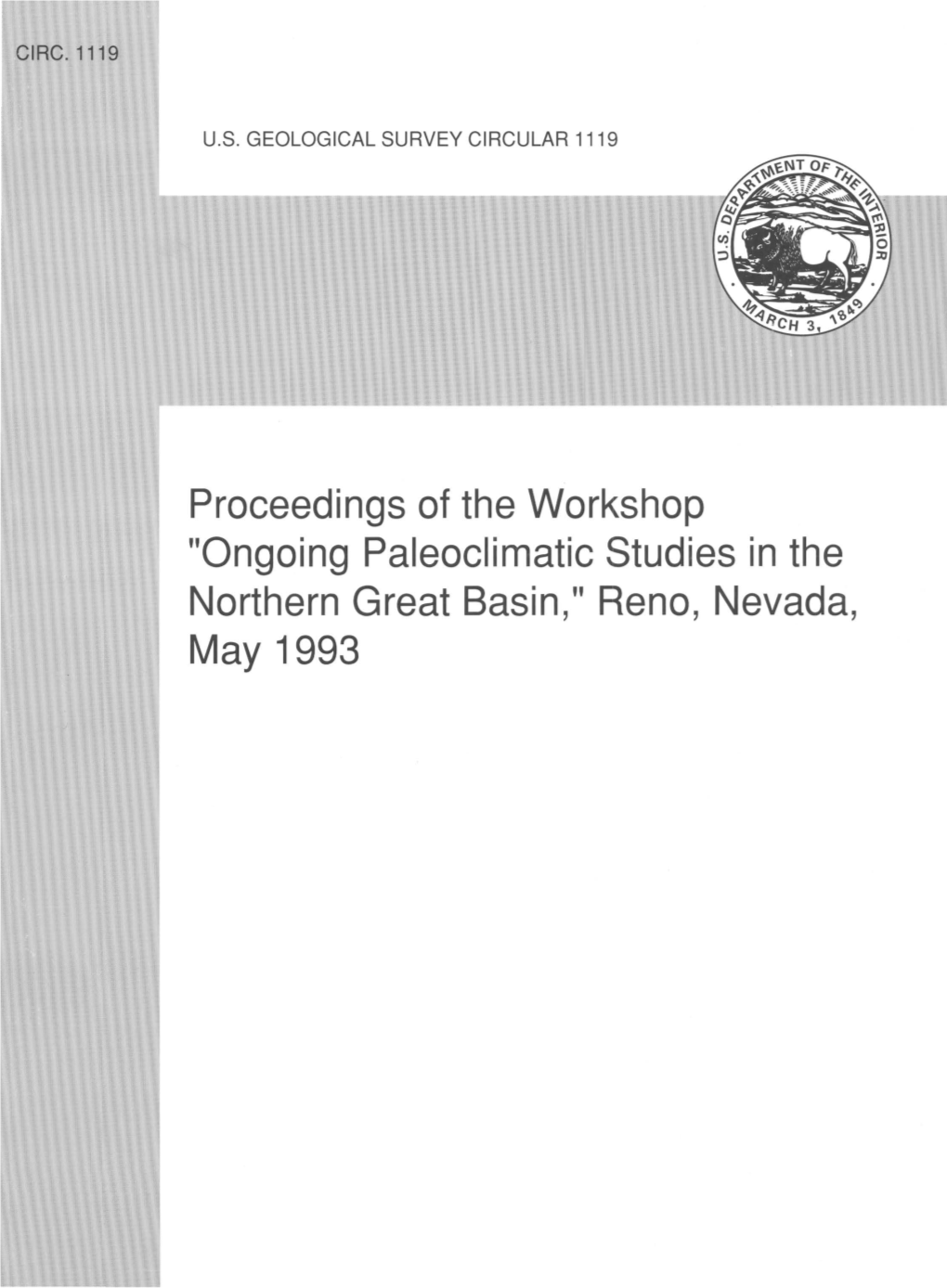 Ongoing Paleoclimatic Studies in the Northern Great Basin,