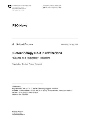 FSO News Biotechnology R&D in Switzerland