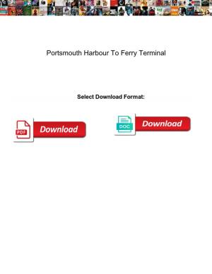 Portsmouth Harbour to Ferry Terminal