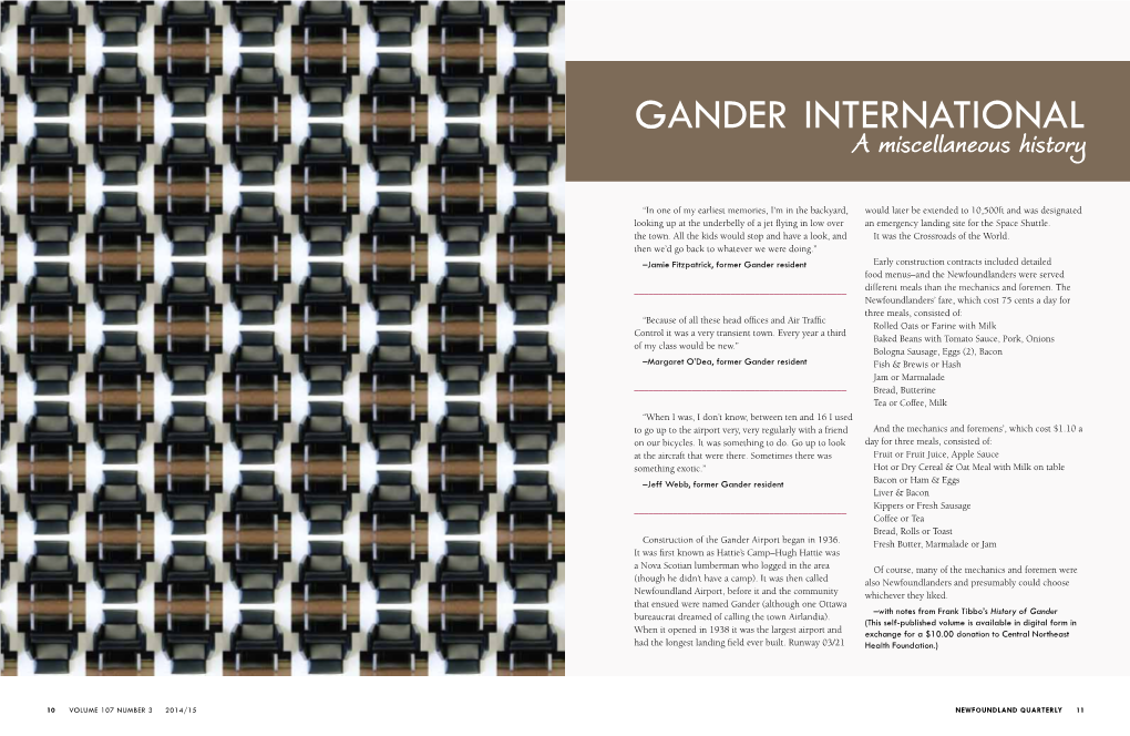 Gander International a Miscellaneous History