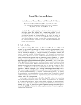 Rapid Neighbour-Joining