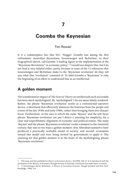 7 Coombs the Keynesian