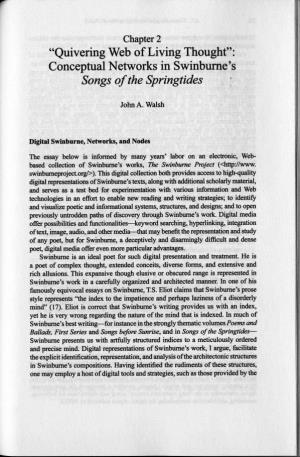 Conceptual Networks in Swinburne's Songs of the Springtides