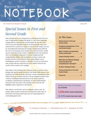 Special Issues in First and Second Grade
