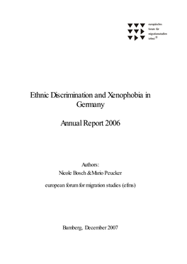 Ethnic Discrimination and Xenophobia in Germany