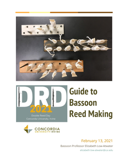 Guide to Bassoon Reed Making
