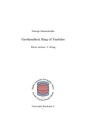 Grothendieck Ring of Varieties