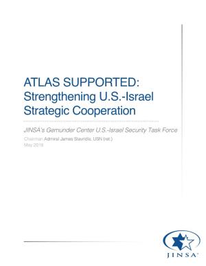 Strengthening US-Israel Strategic Cooperation