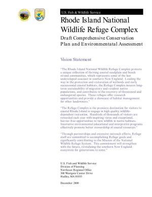Rhode Island National Wildlife Refuge Complex Draft Comprehensive Conservation Plan and Environmentatal Assessment