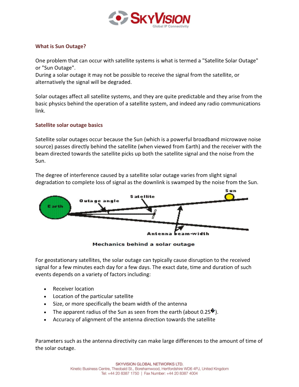 What Is Sun Outage? One Problem That Can Occur with Satellite Systems