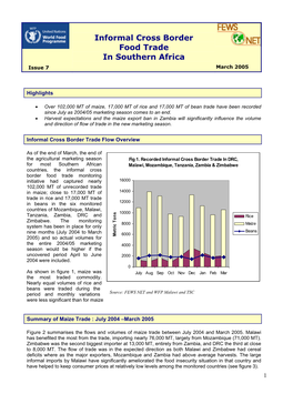Informal Cross Border Food Trade in Southern Africa Issue 7 March 2005