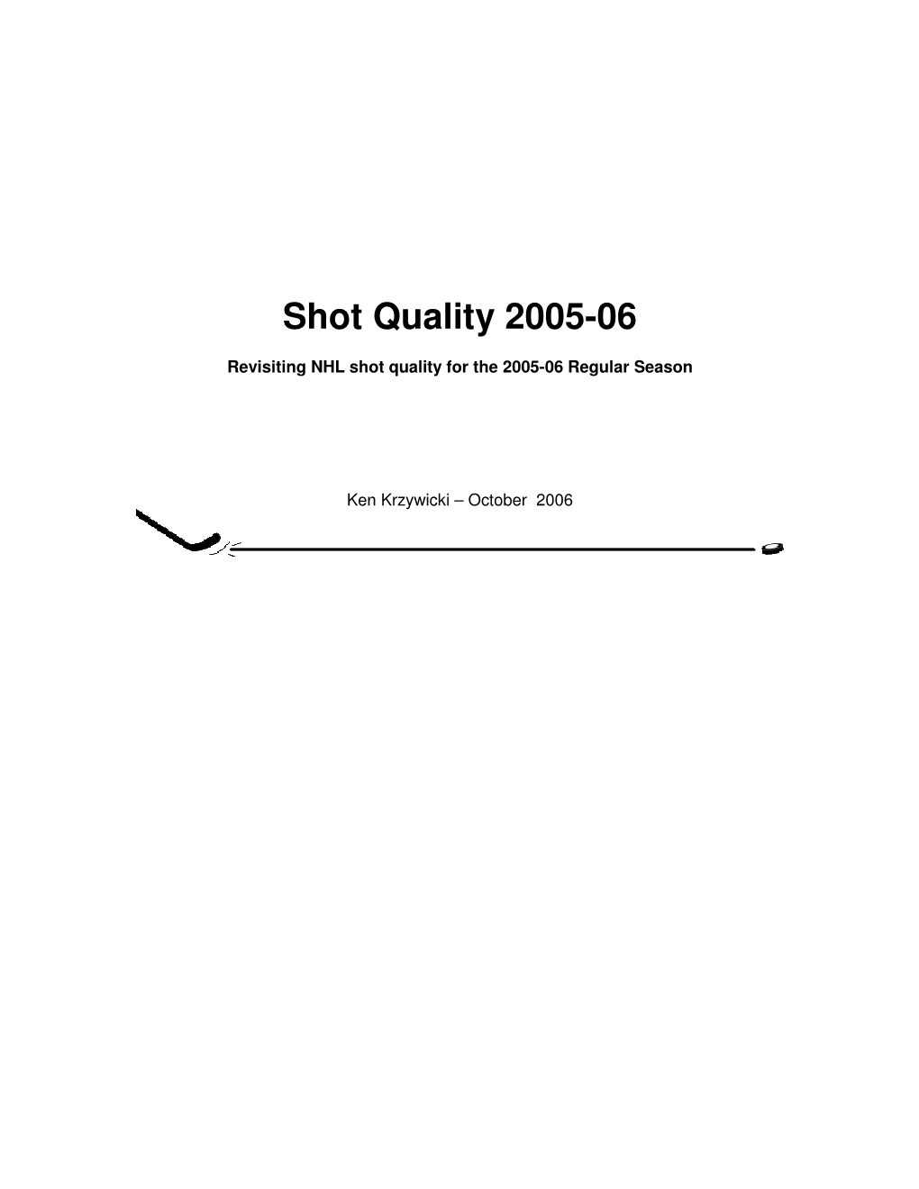 Shot Quality 2005-06