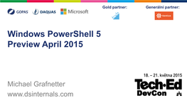 Powershell 5 Preview April 2015