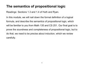 The Semantics of Propositional Logic