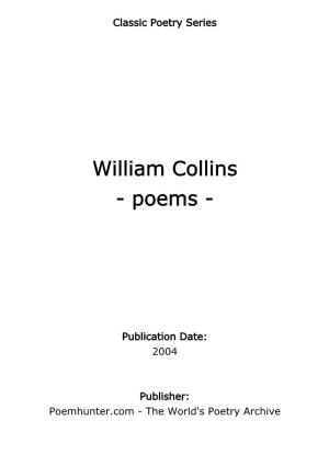 William Collins - Poems