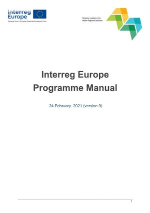 Interreg Europe Programme Manual