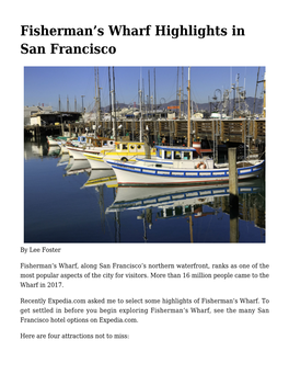 Fisherman's Wharf Highlights in San Francisco