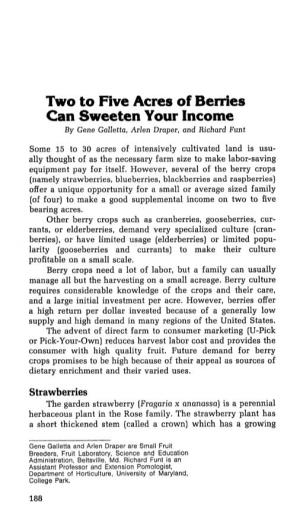 Two to Five Acres of Berries Can Sweeten Your Income by Gene Galletta, Arlen Draper, and Richard Funt