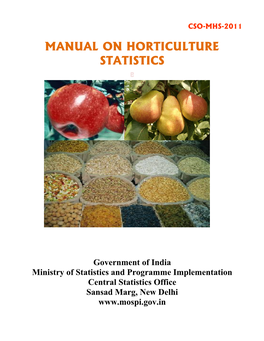 Manual on Horticulture and Spices Statistics