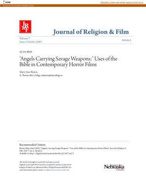 Uses of the Bible in Contemporary Horror Films Mary Ann Beavis St