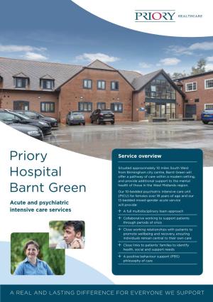 Priory Hospital Barnt Green Overview