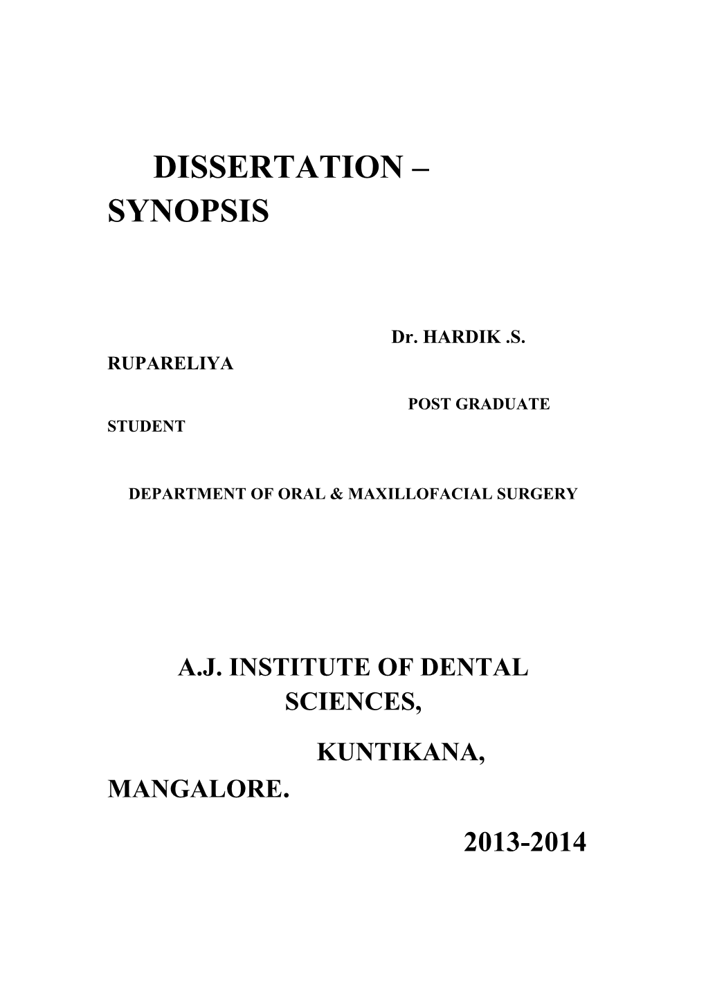 Department of Oral & Maxillofacial Surgery s1