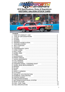 Historic Saloon Stock Cars